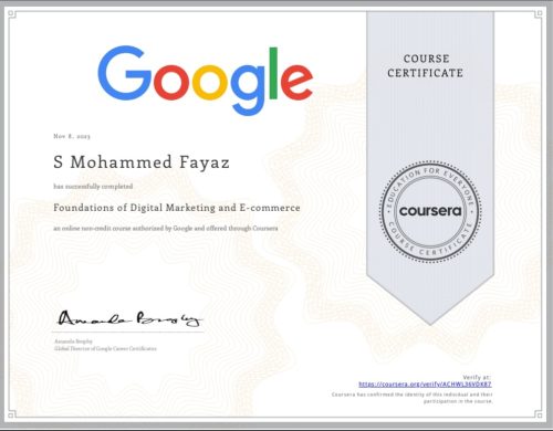 Foundations of Digital Marketing and E-commerce